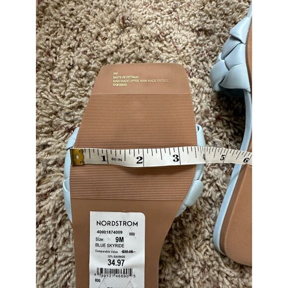 Open Edit Women's Blue Slip Ons Size 9 sandals summer spring flats - Picture 7 of 7